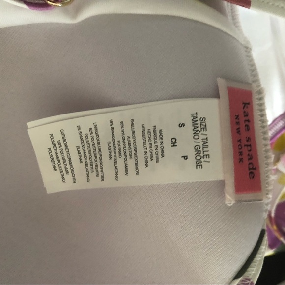 Kate Spade Wallflower Floral Print Draped Molded Cup One Piece Swimsuit - Picture 6 of 10